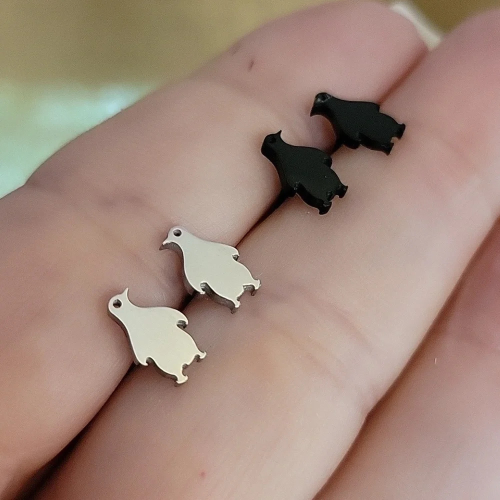 Penguin Stud Earrings, choice of color